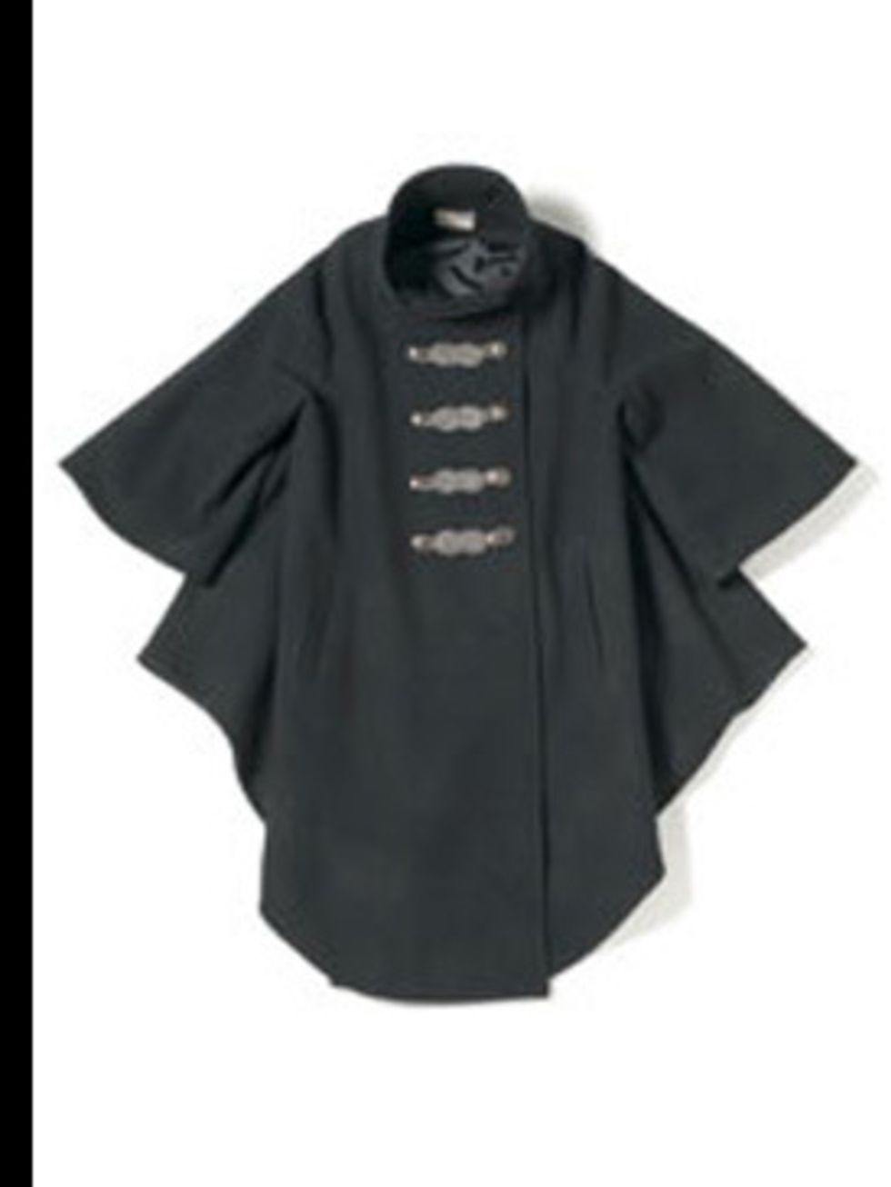 <p>Cape coat, £508.00 by <a href="http://www.elizabethandjames.us/">Elizabeth and James</a>
  </p>