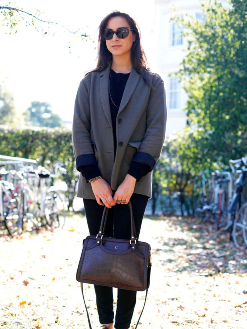 <p>Photo by Silvia Olsen @ Anthea SimmsEmilia Loukas, 23, PR. Jacket from Vancouver, vintage top, bag and shoes, Gap trousers.</p>