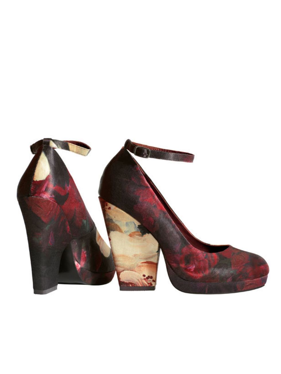 <p>Make a style statement while doing your bit for sustainability in these Dries Van Noten-inspired floral shoes from H&amp;Ms latest organic collection H&amp;M floral shoes, £34.99, for stockists call 0844 736 9000</p>