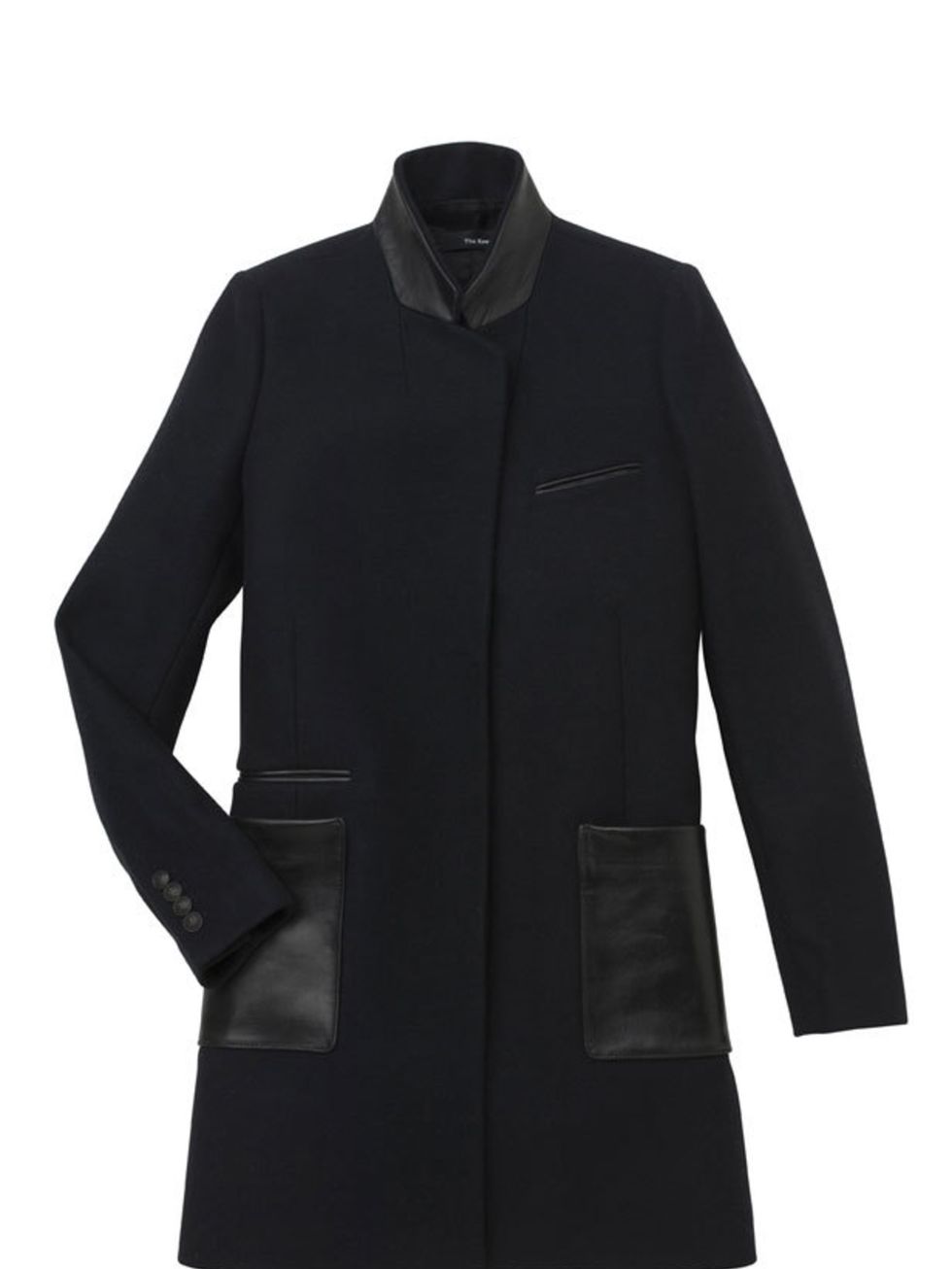 <p>The Kooples leather trim wool coat, £430, for stockists call 0207 631 1096</p>