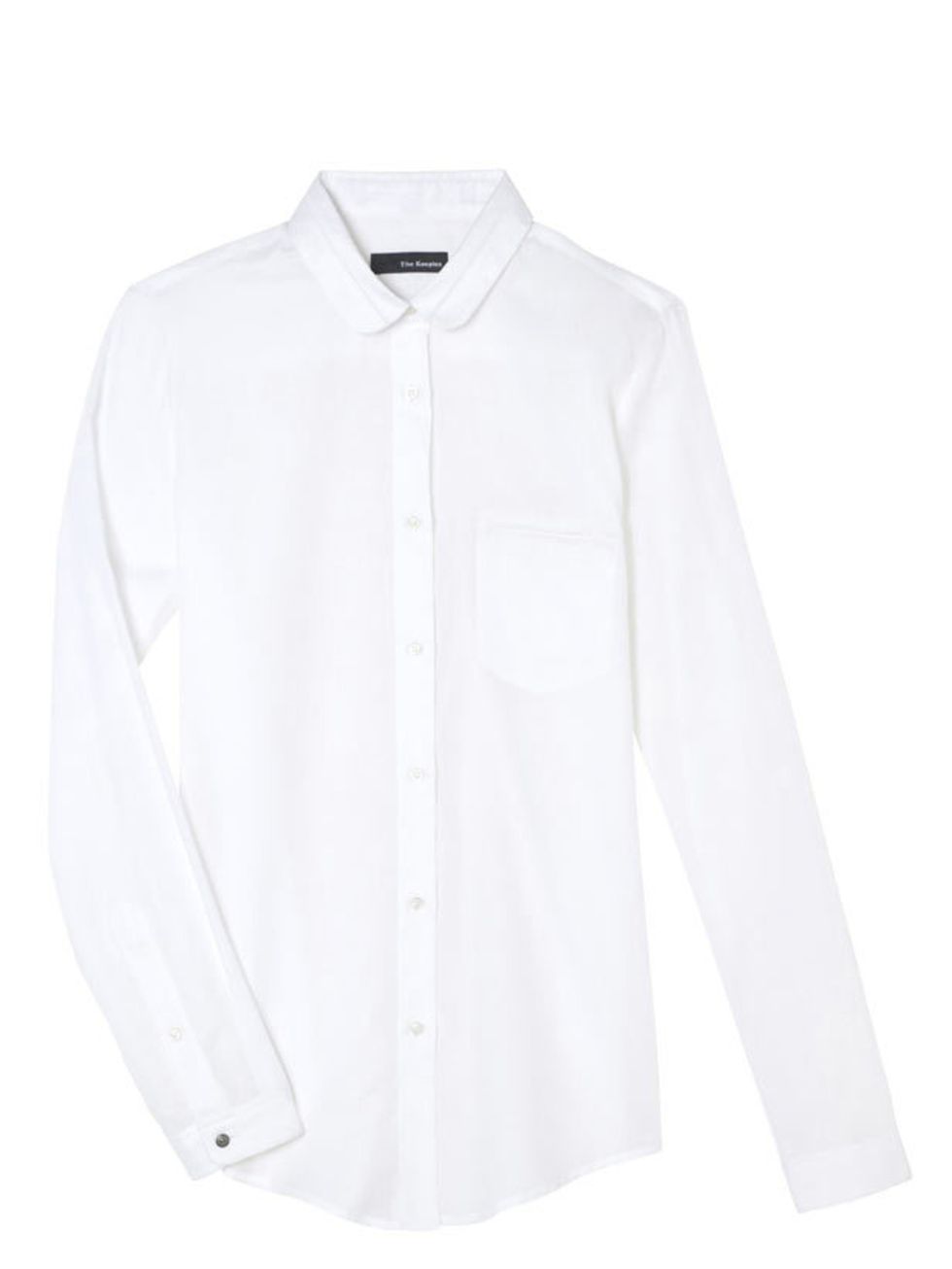 <p><a href="http://www.thekooples.co.uk/women-1/shirt/light-round-collar-shirt-with-overlay.html">The Kooples</a> rounded collar shirt, £120</p>