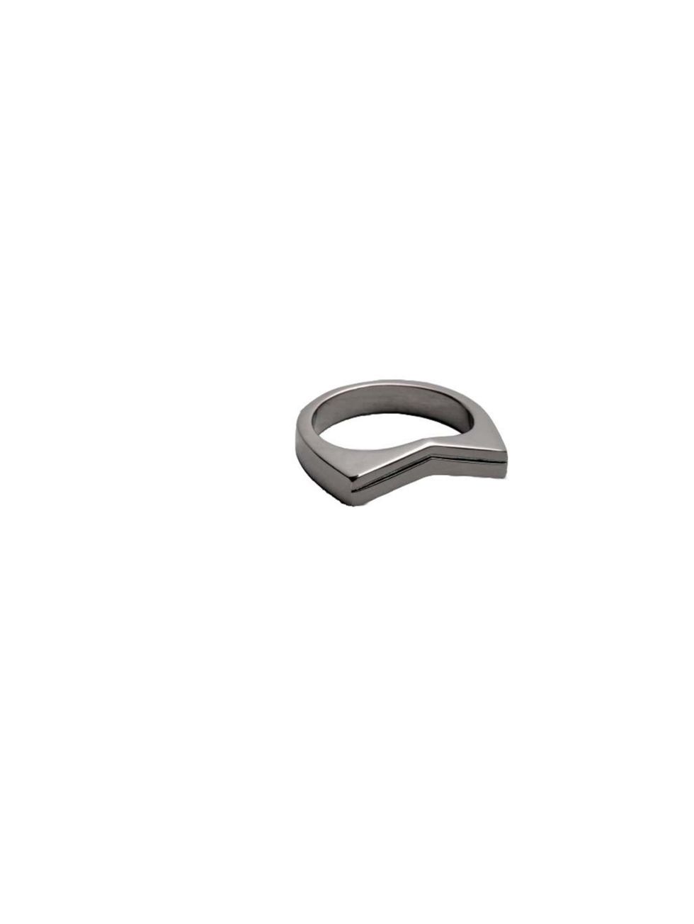<p>Accessories Editor Donna Wallace has her expert eye on this graphic gunmetal ring.</p><p><a href="http://www.stories.com/Jewellery/Rings/Engraved_ring/582802-684619.1">& Other Stories</a> ring, £7</p>