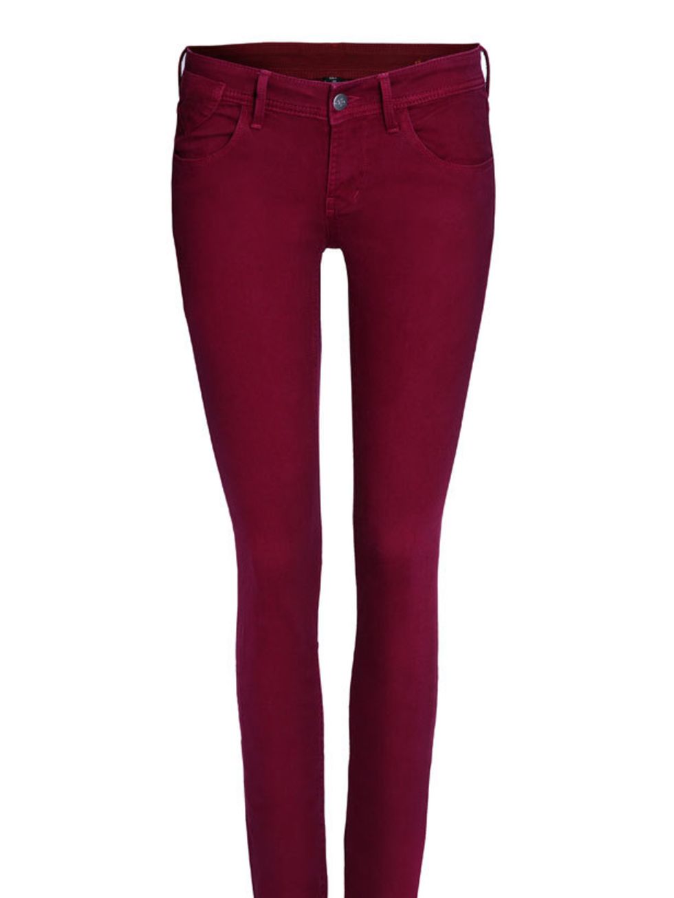 <p>Tap into the colour trend of the season with these burgundy BBS jeans. Team with a statement knit and your weekend winter look is sorted <a href="http://www.bbsjeans.com/">BBS</a> burgundy jeans, £55</p>