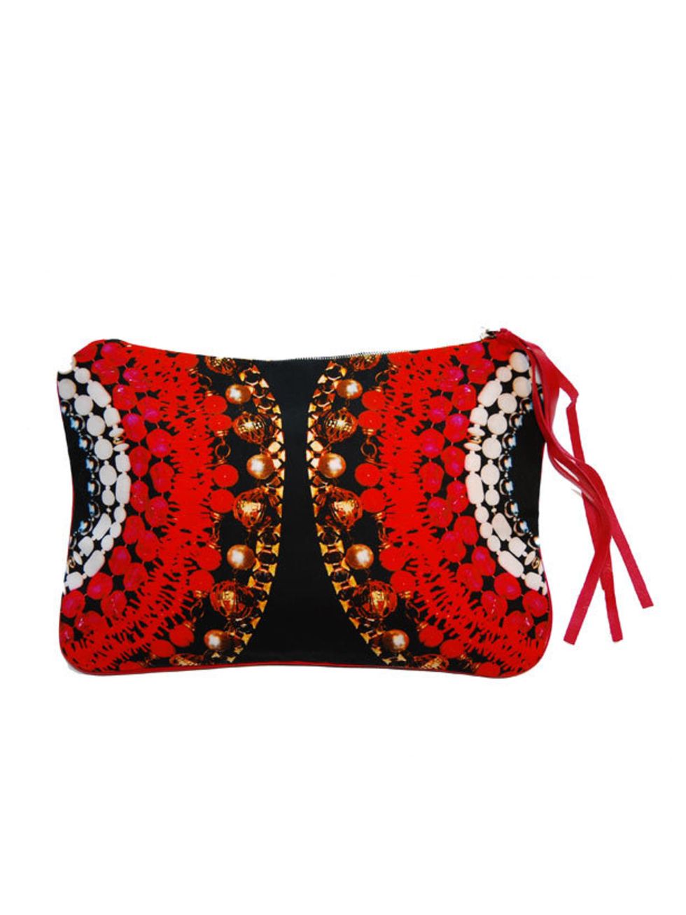 <p>Make a style statement at this year's Christmas party by avoiding the glitzy bags and opting for this digitally printed, Mary Katrantzou-inspired clutch... <a href="http://www.carmenwoods.com/">Carmen Woods</a> printed clutch, £59</p>