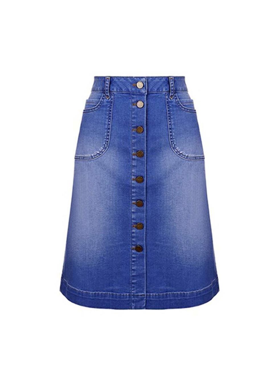 <p>Our denim pick of the season has to be the button-through, a-line denim skirt.</p>

<p><a href="http://uk.monsoon.co.uk/view/product/uk_catalog/mon_1,mon_1.11/7411333920" target="_blank">Monsoon</a> skirt, £45</p>