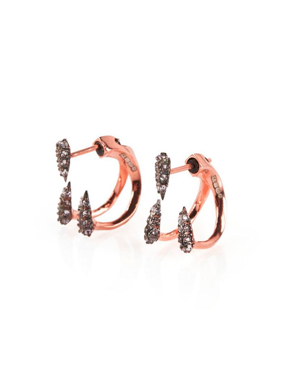 <p>Katie Rowland at <a href="http://www.veryexclusive.co.uk/katie-rowland-dark-moon-claw-earrings-rose-gold/1460937936.prd" target="_blank">Very Exclusive</a>, £185</p>