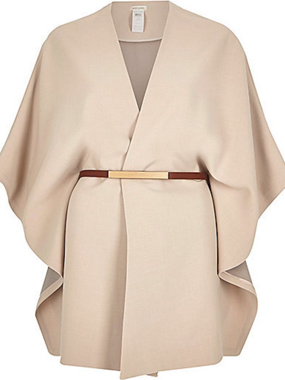 <p>River Island cape, £55 </p>

<p>( £41.25 with your October ELLE discount) </p>
