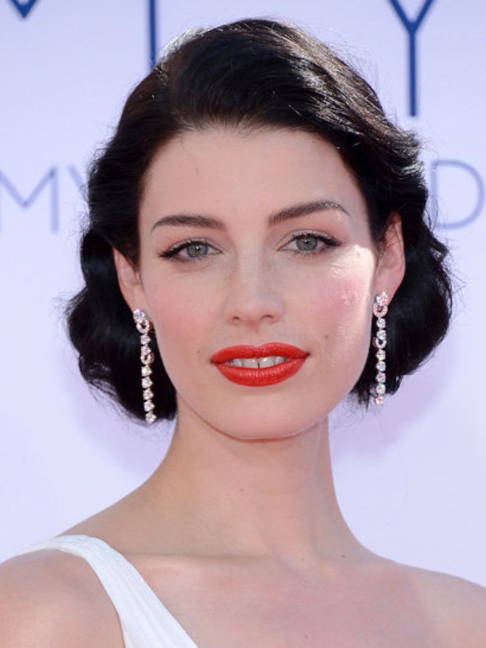 <p>Jessica Pare at the Emmy Awards 2012</p>