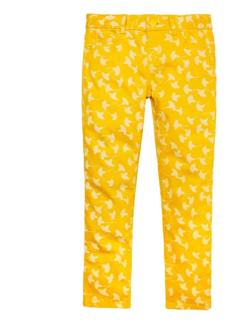 <p>Yellow print jeans, £24.95</p>
