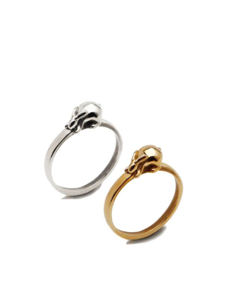 <p>Simple and cute, these rabbit rings will be a jewellery box favourite for years to come <a href="http://www.emiliethomas.co.uk/shop/">Emilie Thomas</a> silver rabbit ring, £75, and gold ring, £98  </p>