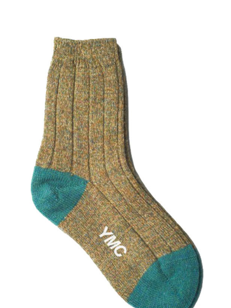 <p>YMC x Scott Nichol tow-tone hand finished socks, £12, at <a href="http://www.youmustcreate.com/products/accessories-womenswear/ymc-x-scott-nicol-socks-6/">YMC</a></p>