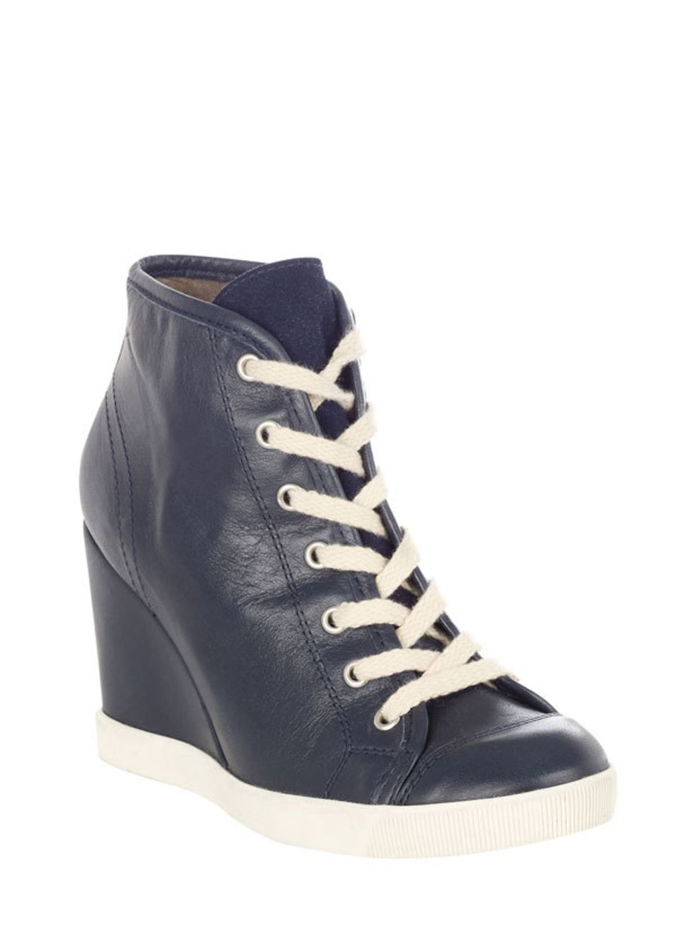 <p><a href="http://www.dune.co.uk/">Dune</a> leather wedge trainers, £115</p>