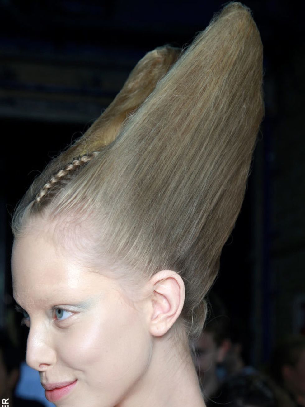 <p>From fossil-inspired sculptures at McQueen to crimped lengths at Gianfranco Ferre and Jeremy Scott and sky-high couture creations at Danielle Scutt, hair stylists pushed the boundaries this season, encouraging us to break out of our ponytail rut. Textu