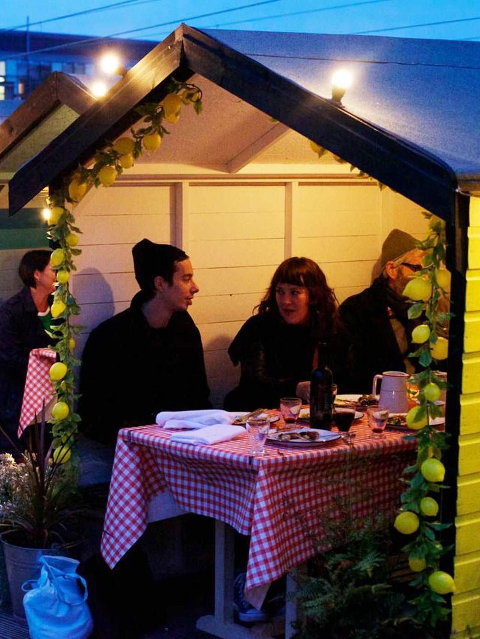 <p>Imagine Mediterranean cuisine served British picnic style. Coppa has opened as a pop-up restaurant in Hackney overlooking London fields. Even the unpredictable British climate wont put you off of this venue. Cozy colourful sheds and crochet blankets wi