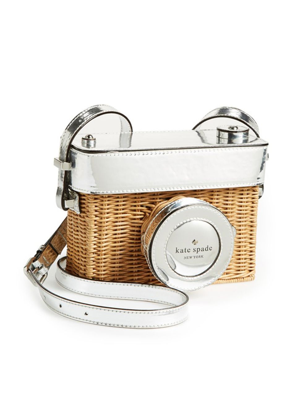 <p>Say cheese! Mix in some playful accessories.</p><p>Bag by <a href="http://www.katespade.com/grand-tour-wicker-camera/PXRU4748,en_US,pd.html">Kate Spade</a>, £179</p>