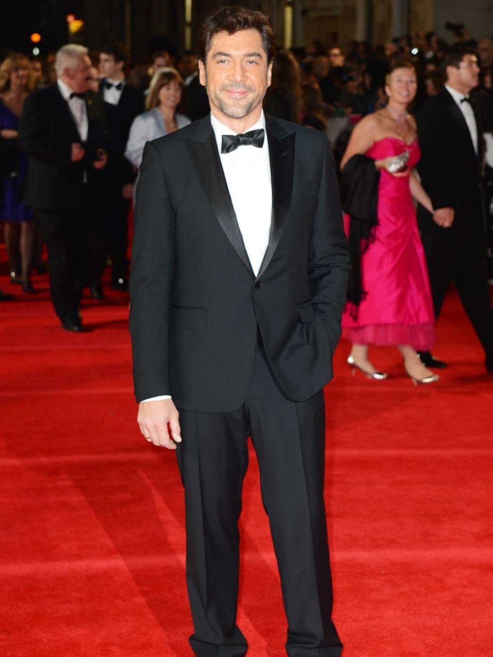 <p>Bond villain Javier Bardem in an eco-friendly Gucci Made to Order tuxedo at the Skyfall premiere</p>