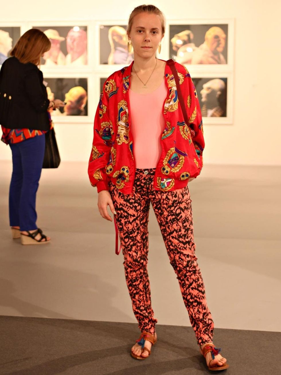 <p>Jen Stark, LA based artist.Vintage jacket, American Apparel bodysuit, Urban Outfitters jeans.</p>
