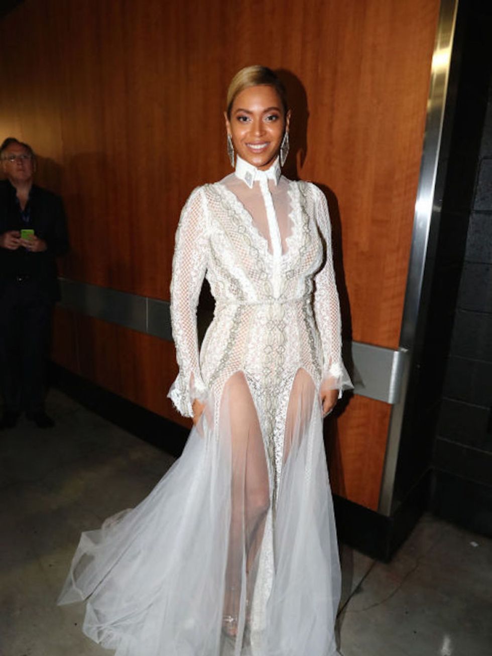 Beyoncé wore a dress from bridal designer Inbal Dror's fall 2016 collection to the Grammy's.