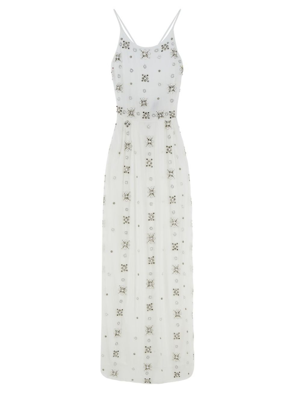 <p>All over embellished cami maxi, £150, <a href="http://xhttp://www.asos.com/ASOS/ASOS-BRIDAL-All-Over-Embellished-Cami-Maxi-Dress/Prod/pgeproduct.aspx?iid=5992813&cid=2623&sh=0&pge=0&pgesize=36&sort=-1&clr=White&totalstyles=398&gridsize=3">available now