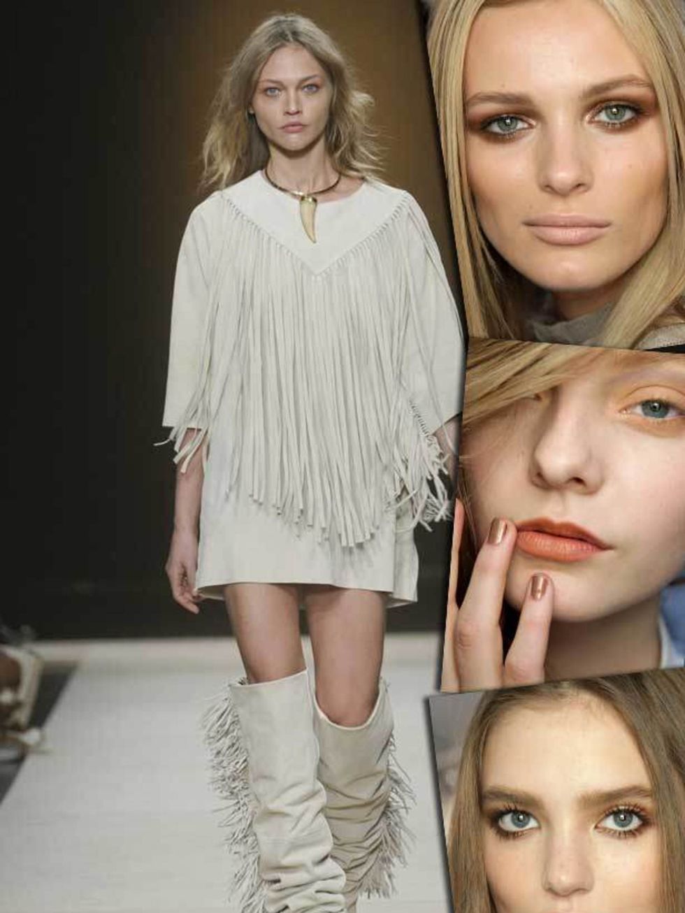 <p><strong>The fashion look:</strong> Fringing, animal print, crochet knits plus those statement tassels that brought American history to life at Isabel Marant, Rodarte, Matthew Williamson and Chloe. <a href="www.elleuk.com/style/trends/the-new-native">Se