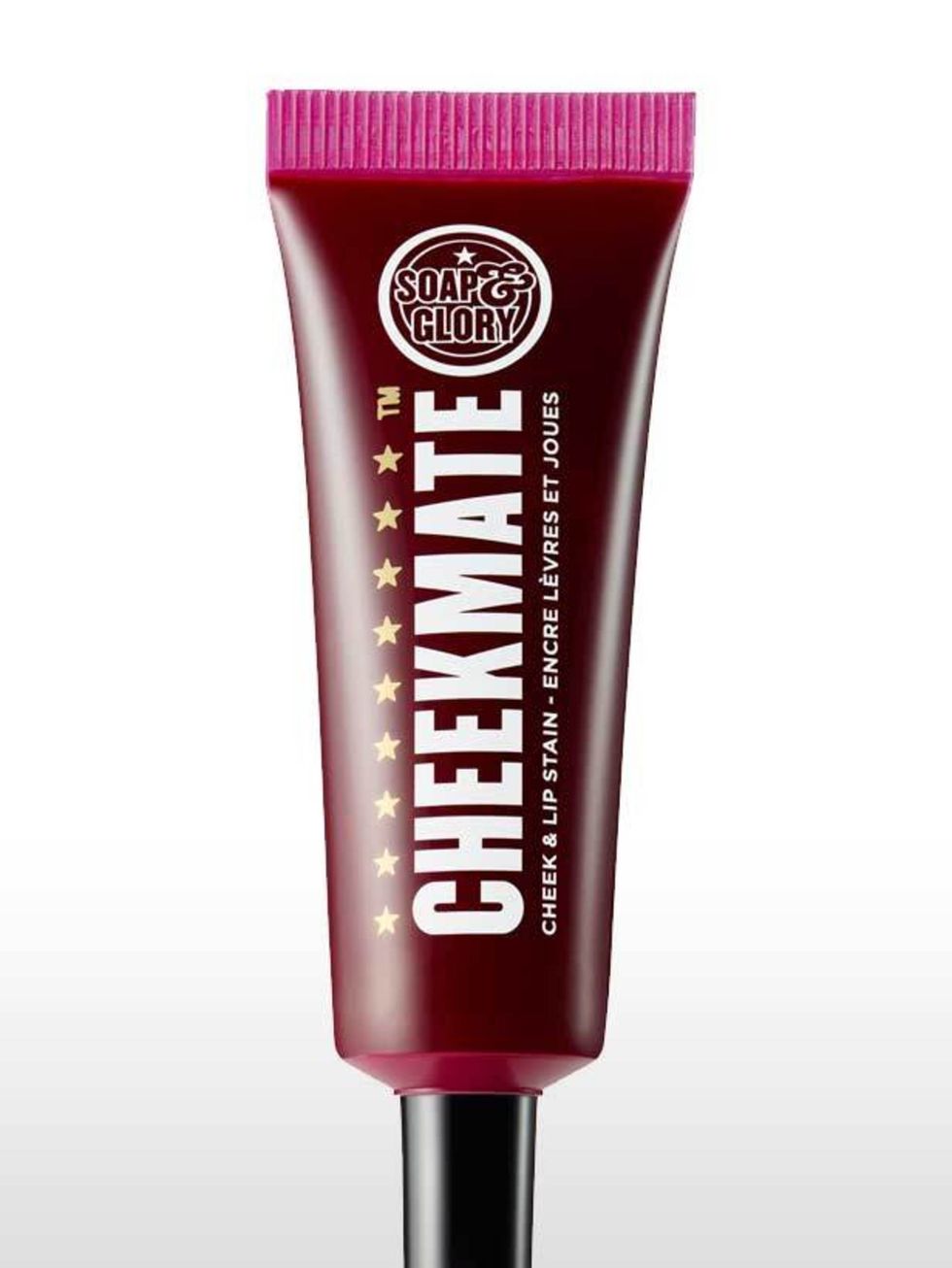 <p>This raspberry stain adds an instant flush of health to cheeks and lips and makes me look like Ive had 8 hours sleep, even when I havent. Best of all its so easy to use, theres no mirror required.</p><p>Soap &amp; Glory Cheekmate, £8 at <a href="ht