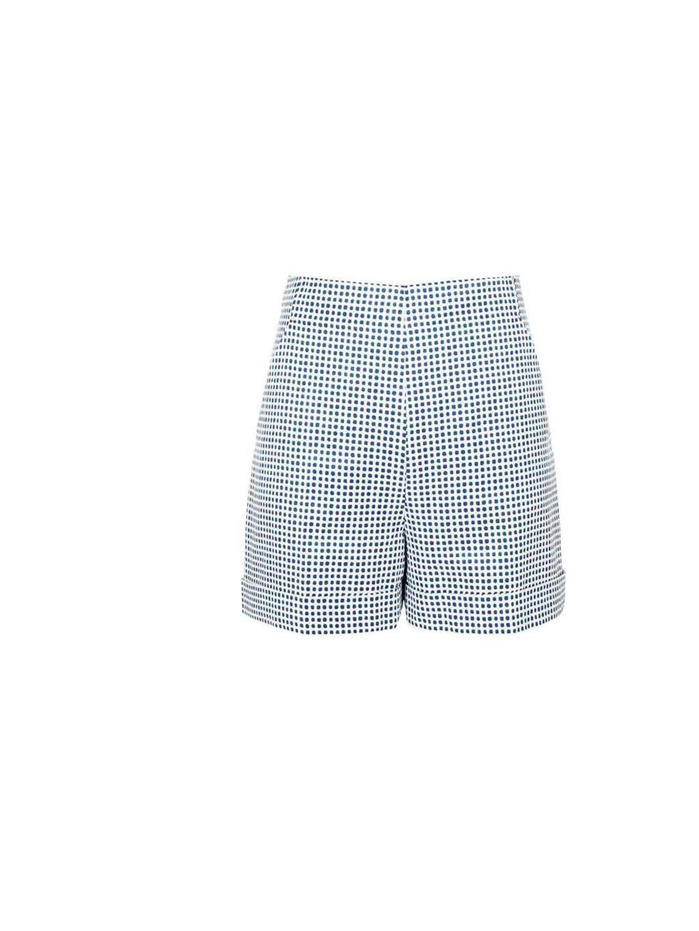 <p>Beauty Assistant Joely Walker will pair these shorts with a white silk shirt and sandals. The structured shape means that these are smart enough for the office, too!</p><p><a href="http://www.reiss.com/womens/trousers/shorts/lille-pin/blue-check/">Reis