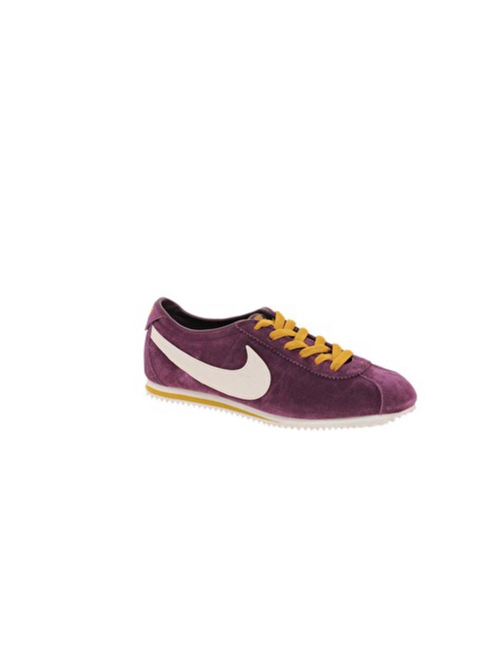 <p>Nike burgundy suede trainers £65 at <a href="http://www.asos.com/Nike/Nike-Lady-Cortez-Burgundy-Suede-Trainers/Prod/pgeproduct.aspx?iid=2394669&amp;cid=6456&amp;sh=0&amp;pge=0&amp;pgesize=-1&amp;sort=-1&amp;clr=Burgundy">ASOS</a></p>