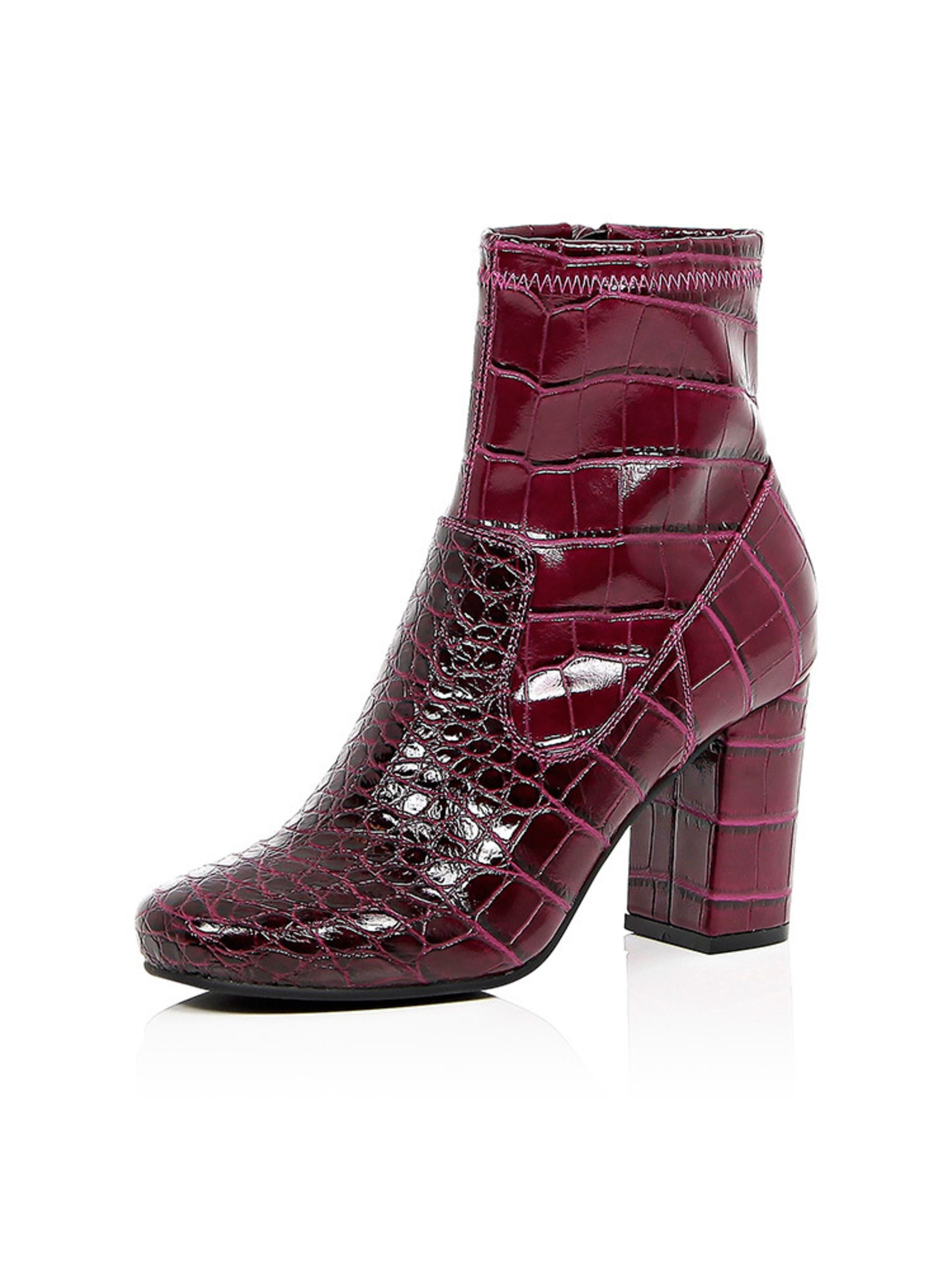 river island burgundy boots