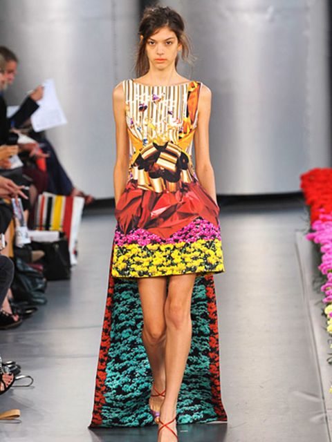 <p>Look 25 from Mary Katrantzou's spring summer 2013 collection</p>