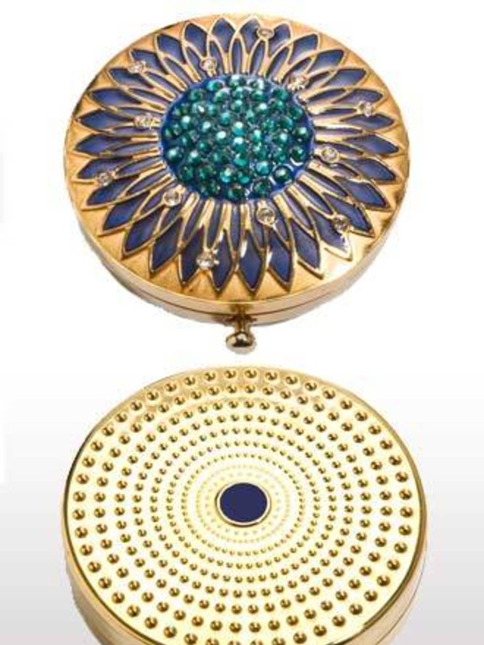 <p>Estee Lauder, Radiant Bloom Compact (top), £95 and Golden Sundial Compact, £55, both exclusive to <a href="http://www.harrods.com/">Harrods</a></p>