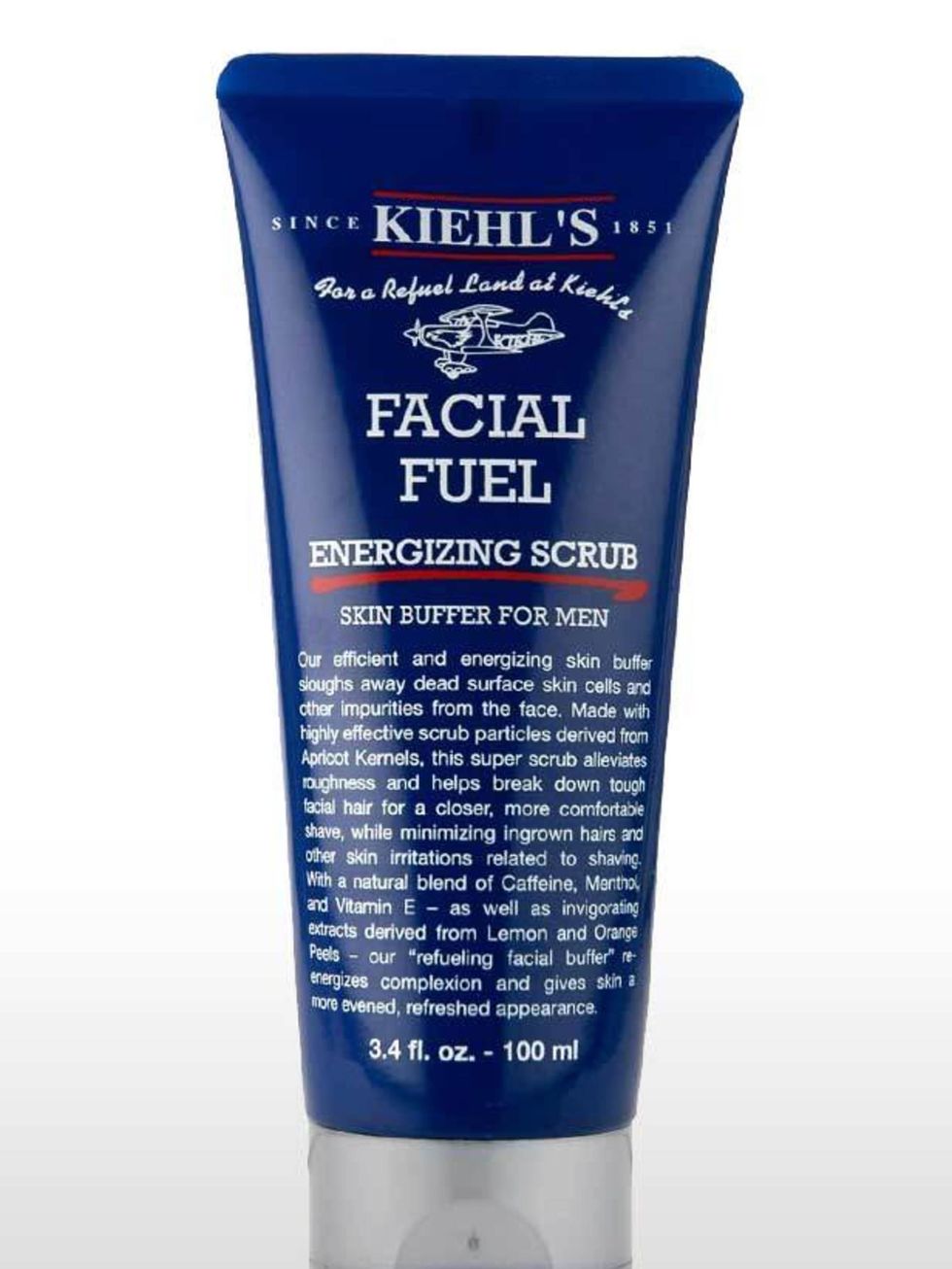 <p>Men need a face scrub to slough away those dead skin cells just like we do. A weekly buff will keep the complexion fresh and clear. Containing crushed apricot kernels and polyethylene beads this offers a strong scrubbing effect (mens skin is 16% thick
