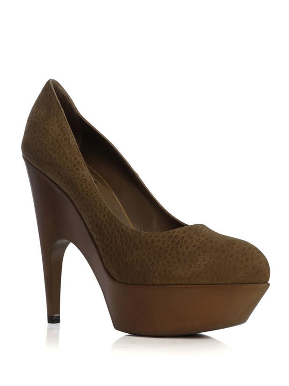 <p>Brown suede platform heels, £291.30, by Yves Saint Laurent at <a href="http://www.matchesfashion.com/fcp/product/Matches-Fashion/Shoes/yves-saint-laurent-ysl-w-229786-bq500-shoes/11466?colour=brown">Matches</a> </p>