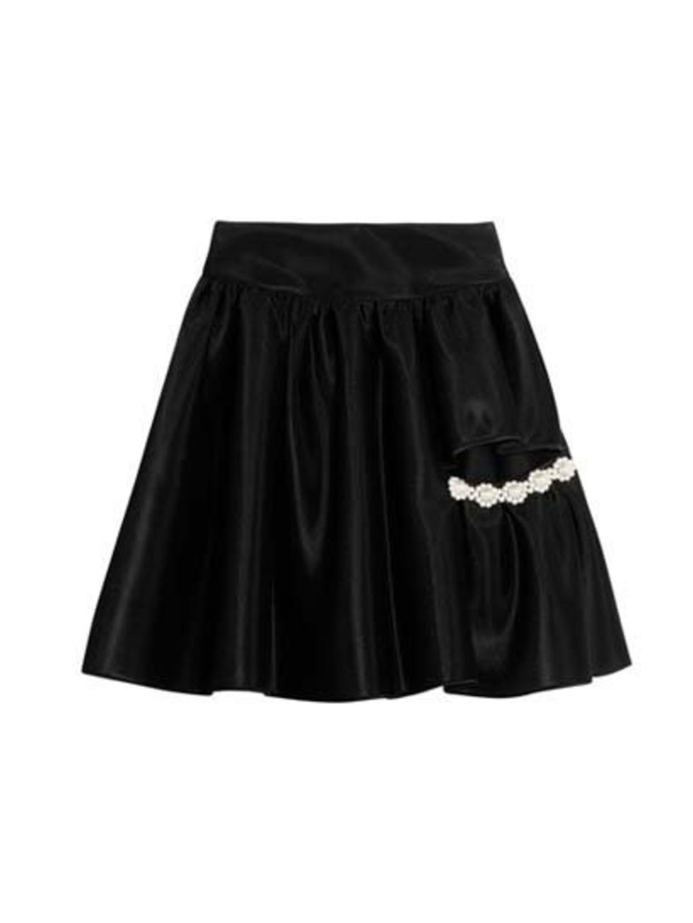 <p>Faux pearl embellished scuba-mesh skirt, £550 at <a href="http://www.net-a-porter.com/product/423767/Simone_Rocha/faux-pearl-embellished-scuba-mesh-skirt">Net-a-Porter</a>. </p>