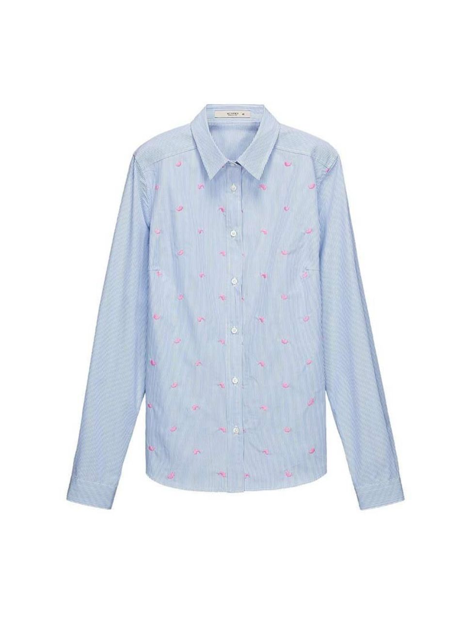 <p>Boyish blue pinstripes with a subversive pink paisley twist.</p><p><a href="http://www.etro.com/en_uk/woman/spring-summer-14/shirts/141d1535761320250.html">Etro</a> shirt, £195</p>