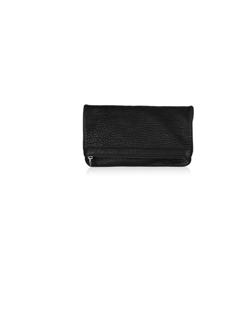 <p>Alexander Wang 'Dumbo' fold-over textured leather clutch, £460, at <a href="http://www.net-a-porter.com/product/189206">Net-a-Porter</a></p>
