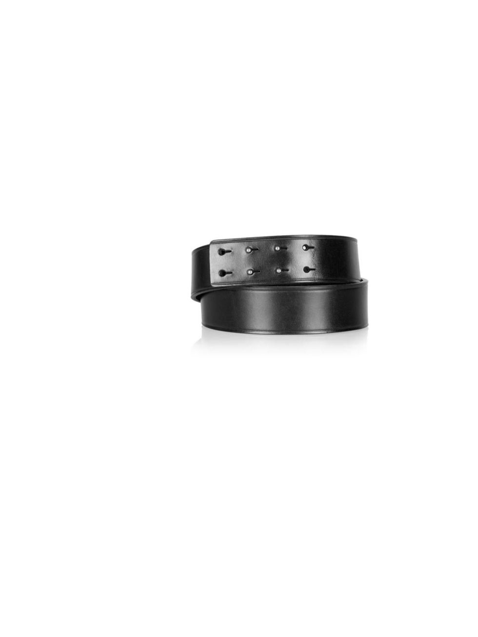 <p>Acne 'Lake' press stud-fastening leather belt, £90, at <a href="http://www.net-a-porter.com/product/191531">Net-a-Porter</a></p>