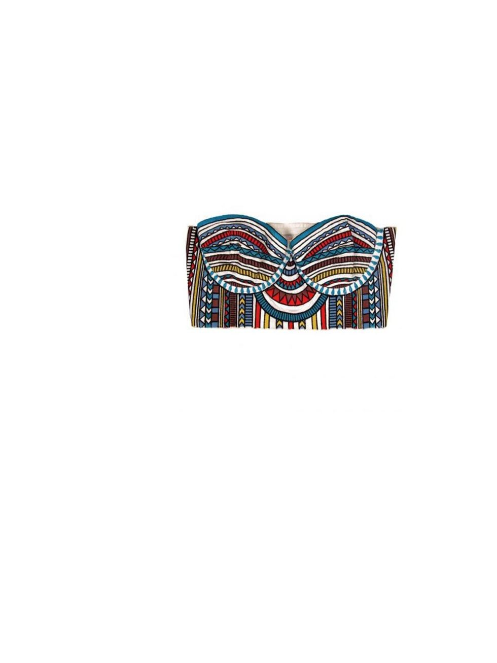 <p>Mara Hoffman tribal print bralet, £130, at <a href="http://www.shoplesnouvelles.com/solo2/dev/page/load/96/c/3/details/1309/product/embroidered-bustier-top?">Les Nouvelles</a></p>