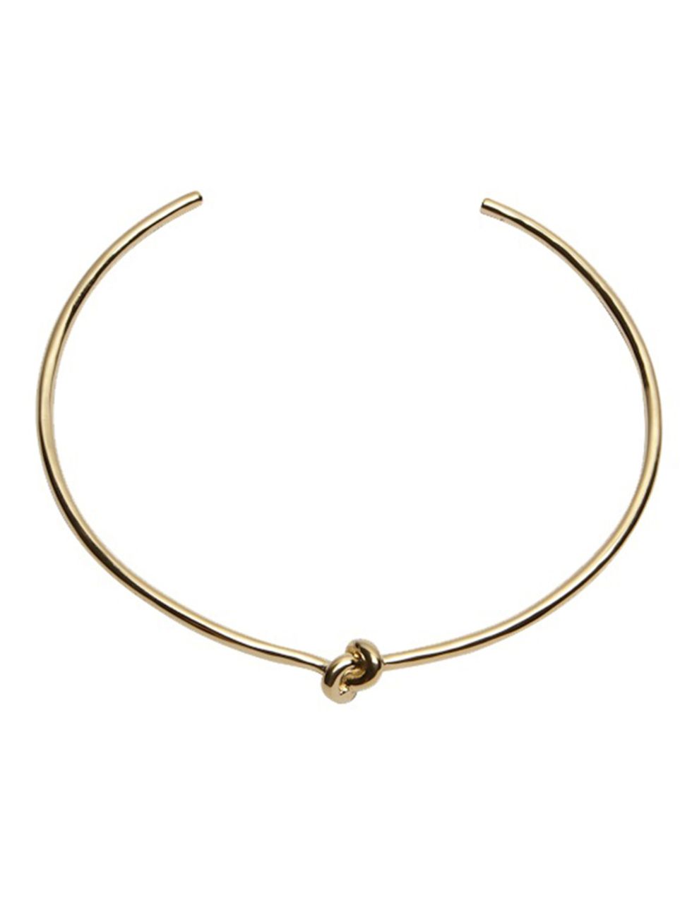 <p>Gold plated choker, £347, <a href="http://jenniferfisherjewelry.com/brass-collection/neck/knot-choker" target="_blank">Jennifer Fisher</a></p>