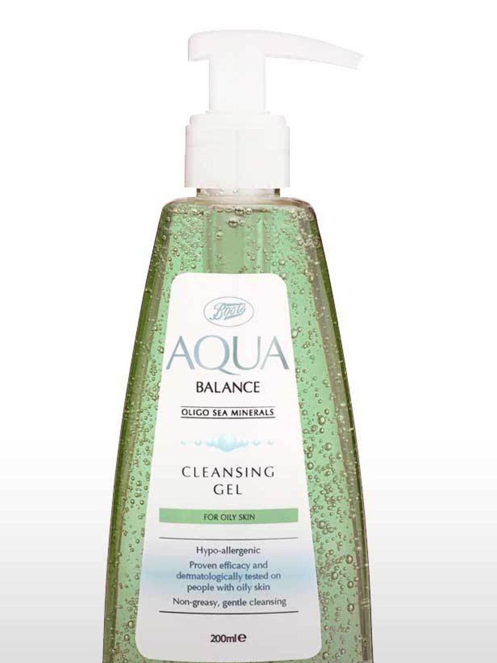 <p>This cleanser containing Oligo sea salt minerals leaves oily/combination skin cleansed with reduced sebum and more refined pores. A great everyday face wash.</p><p>Cleansing Gel, £10 by Boots Aqua Balance. </p><p>Available at boots.com from Monday 5 Ju