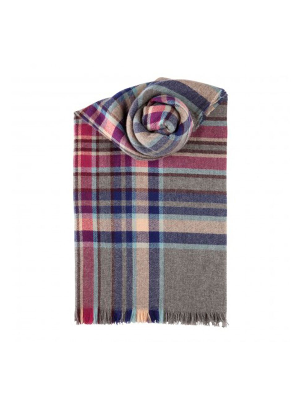 <p><a href="http://www.johnstonscashmere.com/retail/accessories/scarves-stoles/cashmere-lightweight-oversized-check-stole.html" target="_blank">Johnstons of Elgin cashmere scarf</a>, £145</p>