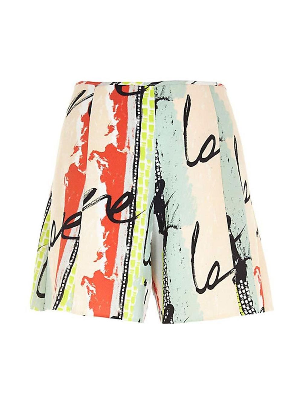 <p><span style="line-height:1.6">Wear with black tights and a chunky-knit jumper.</span></p>

<p><a href="http://www.riverisland.com/women/shorts/smart-shorts/Green-paint-splash-high-waist-shorts-665223" target="_blank">River Island</a> shorts, £30</p>