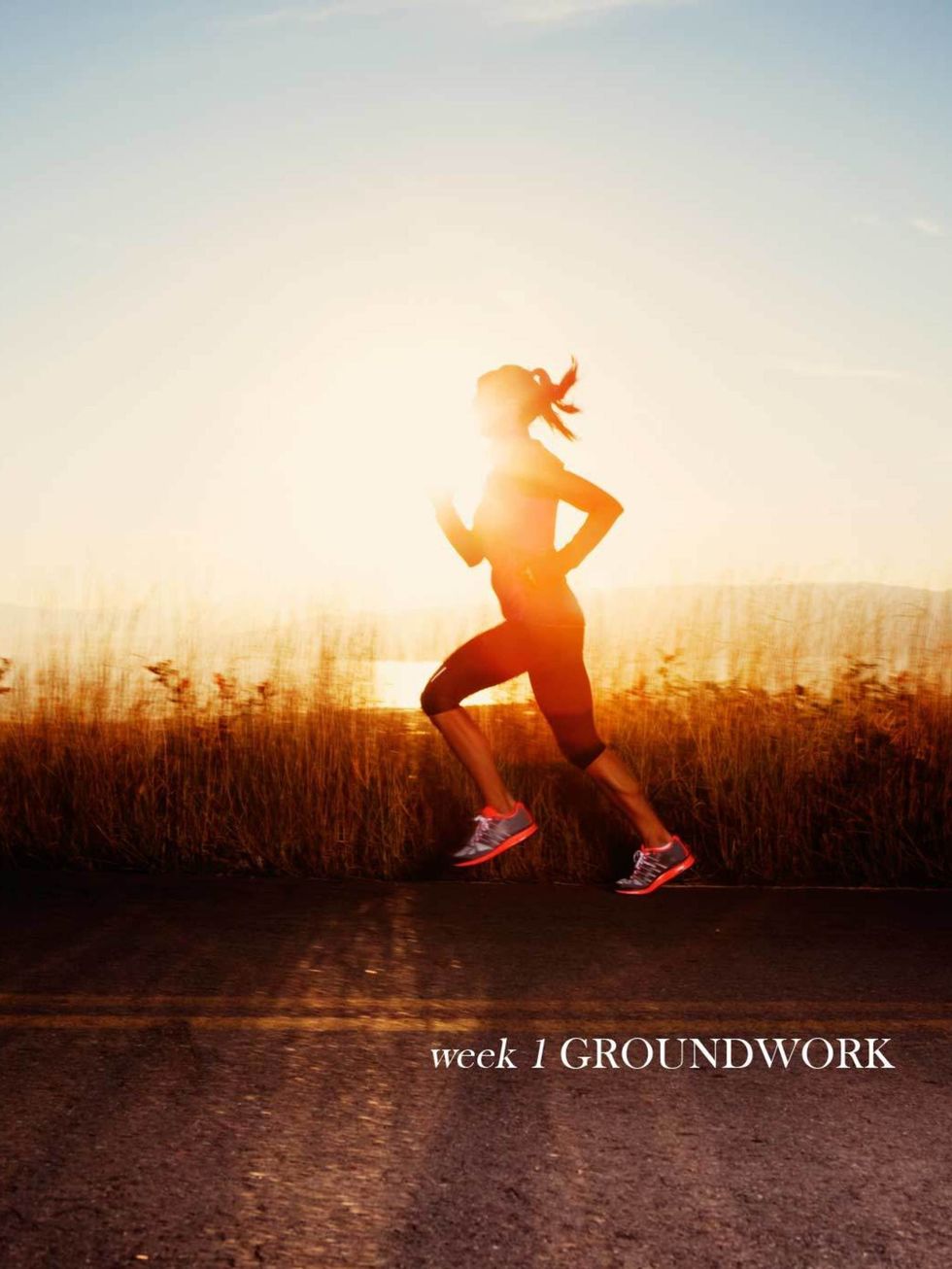 <p><strong>Week 1: Groundwork</strong></p>

<p><strong>Monday  Gait Analysis </strong>An expert looks in depth at the way you run to see where you need extra support. This will help you to find your perfect running trainers and minimise chances of injury