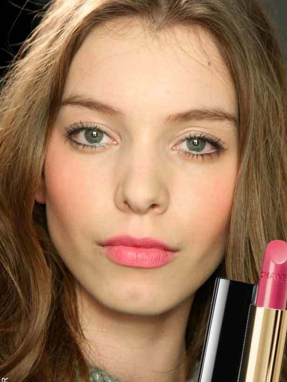 <p>Pink is the fastest way to brighten your complexion on dull days. Try dabbing Chanel Rouge Allure Lipstick in Insolente, £24 (<a href="http://www.boots.com/en/CHANEL-ROUGE-ALLURE-Luminous-Satin-Lip-Colour_24600/">Boots</a>), onto lips for a laid-back w
