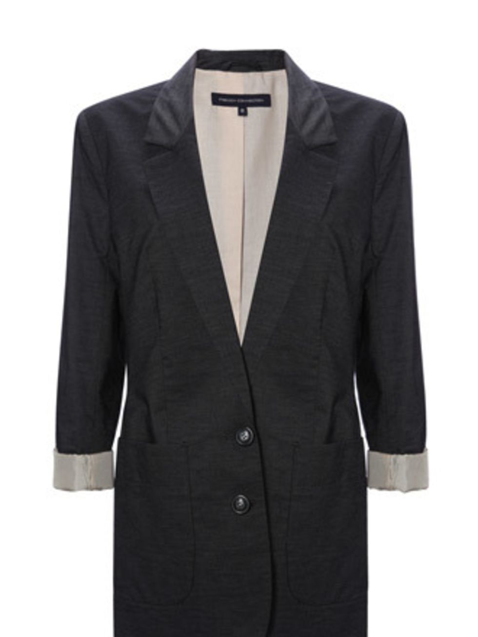<p>Thanks to its practicality and ability to smarten up any outfit, the blazers popularity has yet to wane. This light-weight cotton version is a must-buy for your new season wardrobe.</p><p>Cotton blazer, £115 by <a href="http://www.frenchconnection.com