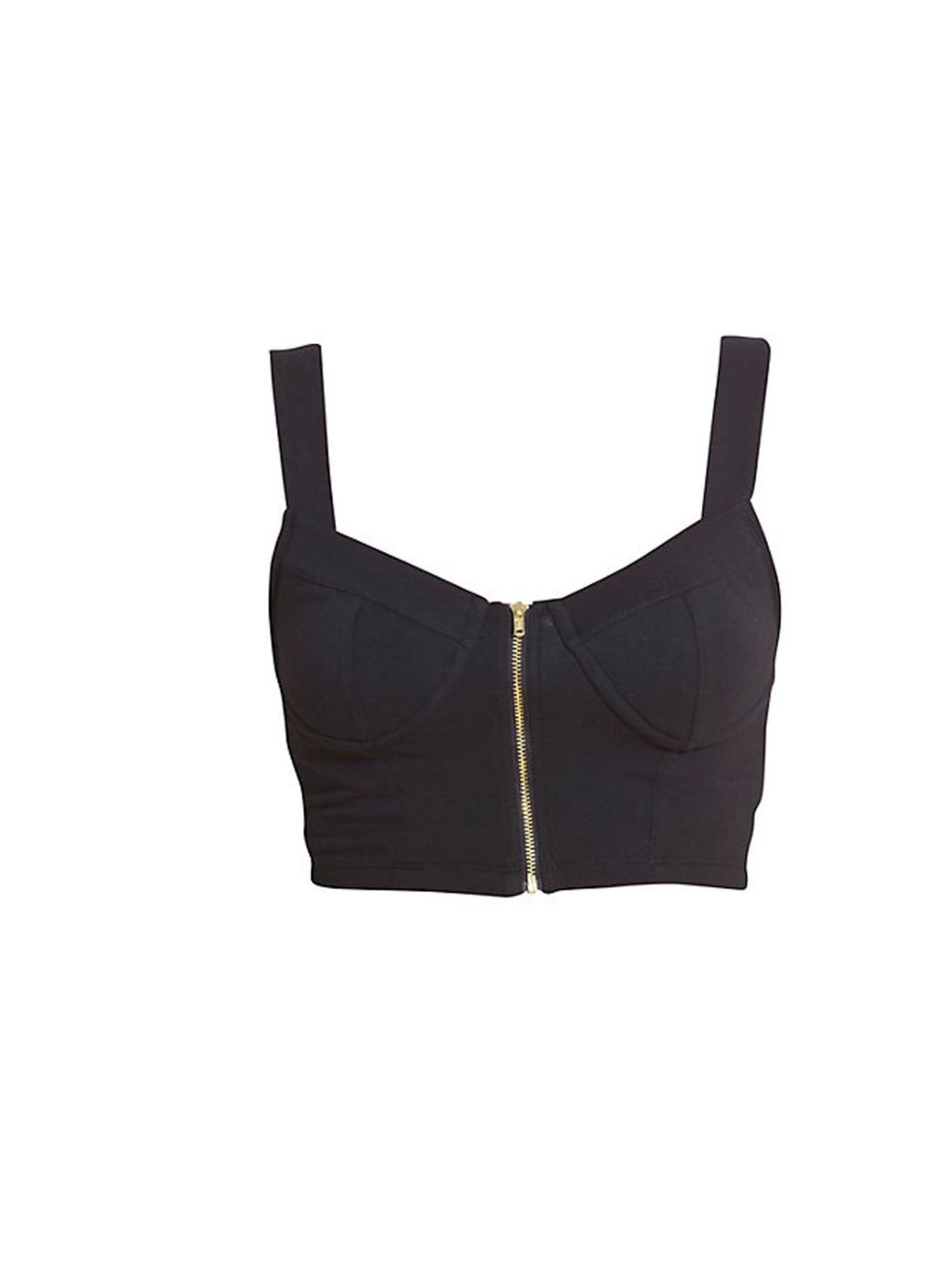 <p>Designer labels have put the bralet back on the fashion agenda for summer. But rather than spend a fortune on this micro trend we suggest you head to New Look <a href="http://www.newlook.com/shop/womens/tops/black-bra-top-with-zip-fastening_250267801"