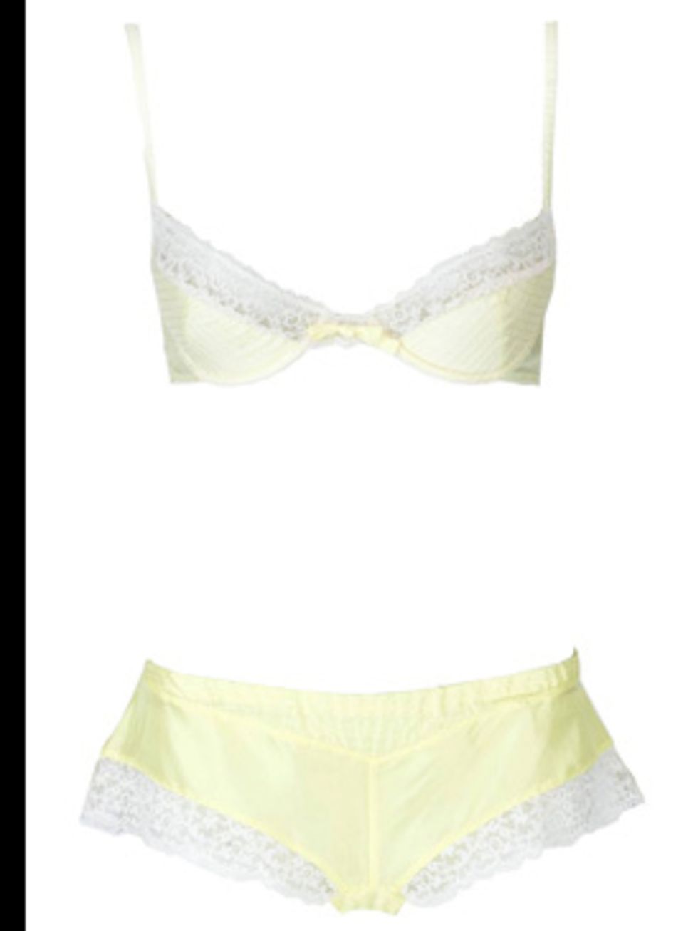 <p> </p><p>Yellow bra, £47, and brief, £40, by Princess Tam Tam, available from <a href="http://www.johnlewis.com">John Lewis</a></p><p>    </p>