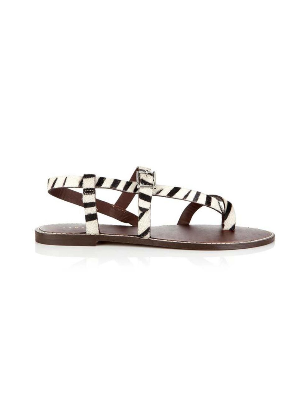 <p>Clash graphic animal print against pretty florals.</p>

<p><a href="http://www.jigsaw-online.com/products/marina-sandal-10278" target="_blank">Jigsaw</a> sandals, £49</p>