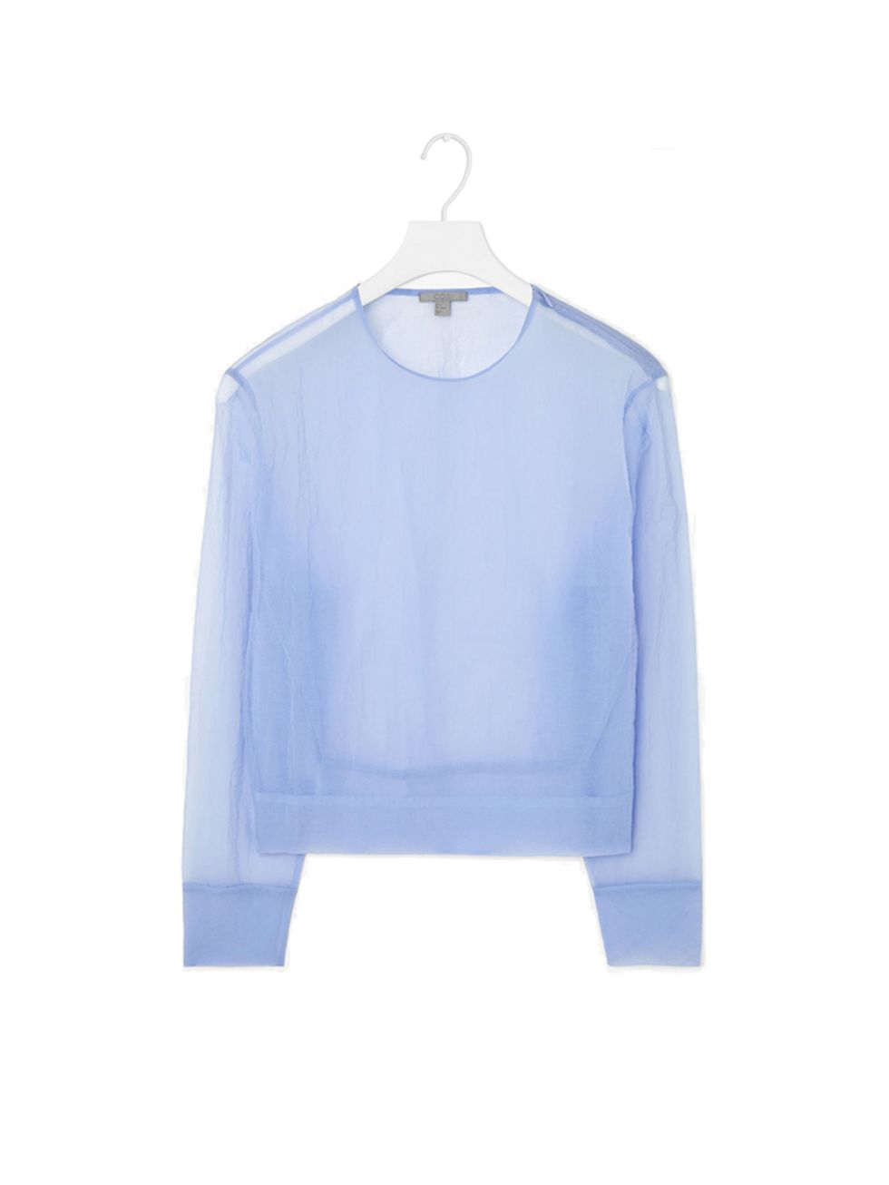 <p>Fashion Intern Jeanne Calmet is the first in line for this season's soft colour palette trend. </p>

<p><a href="http://www.cosstores.com/gb/Women/New/Sheer_round-neck_top/32993034-25887465.1#c-24479" target="_blank">Cos</a> shirt, £59</p>
