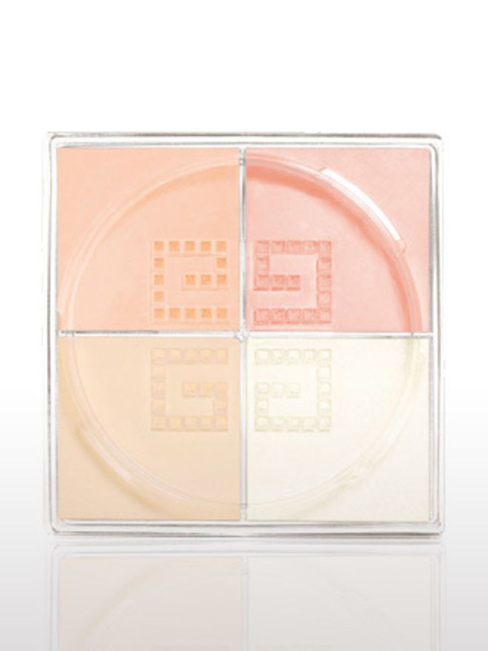 <p>Strictly for the porcelain skinned, this powder quad adds a shimmering, peachy hue to your skin. It also gives this seasons all important matte finish.</p><p>Prisme Libre, £30.82 by Givenchy. For stockists call <a> 01932 233 824.</a></p>