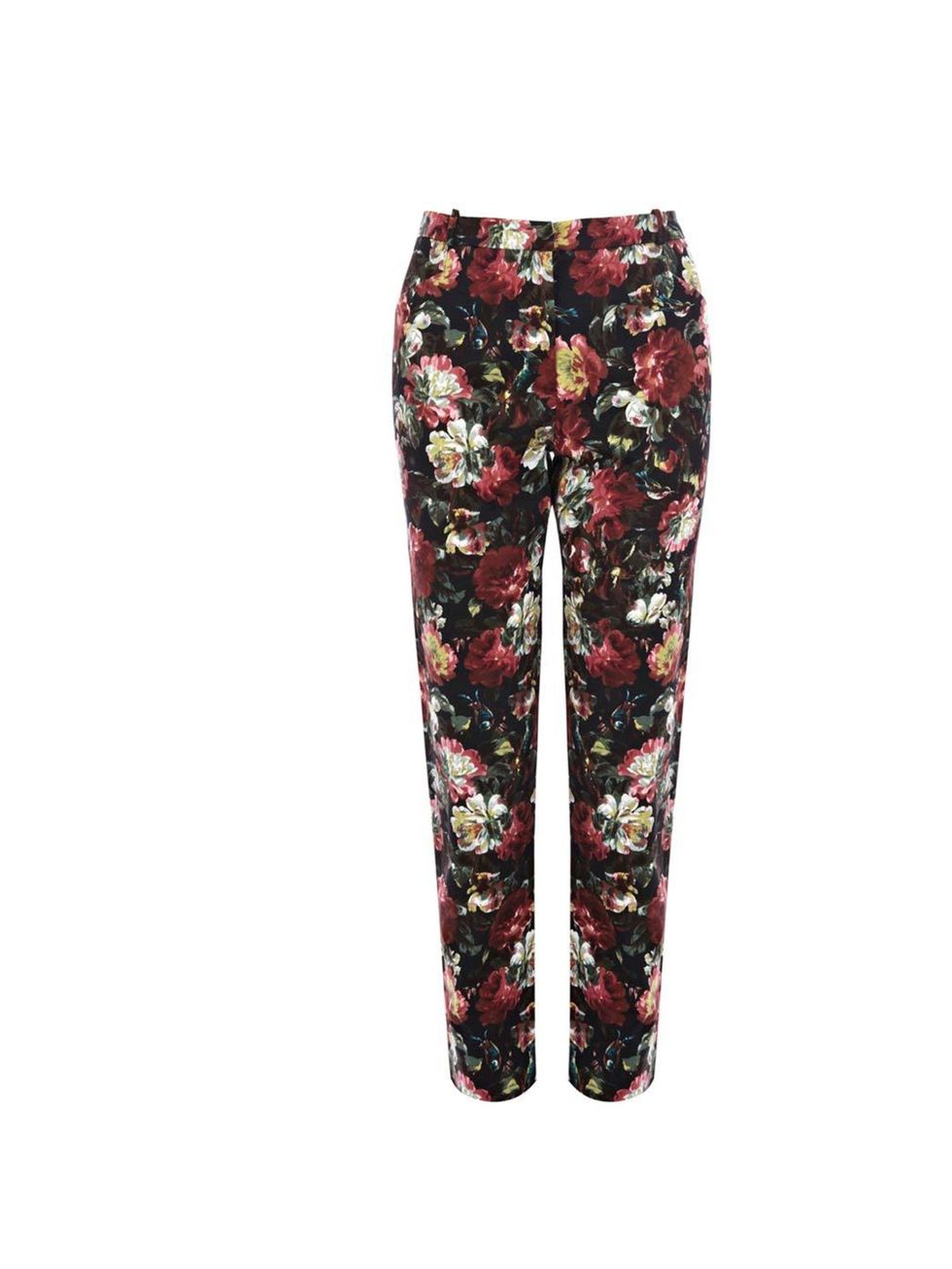 <p>I'll wear these floral trousers with a black Alexander Wang vest and a pair of chelsea boots.</p><p>- Molly Haylor, Fashion Assistant</p><p><a href="http://www.oasis-stores.com/winter-rose-print-audrey-trouser/clothing/oasis/fcp-product/3450162858">Oas